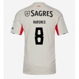 Benfica Fredrik Aursnes #8 Uit tenue 2025-26 Korte Mouw